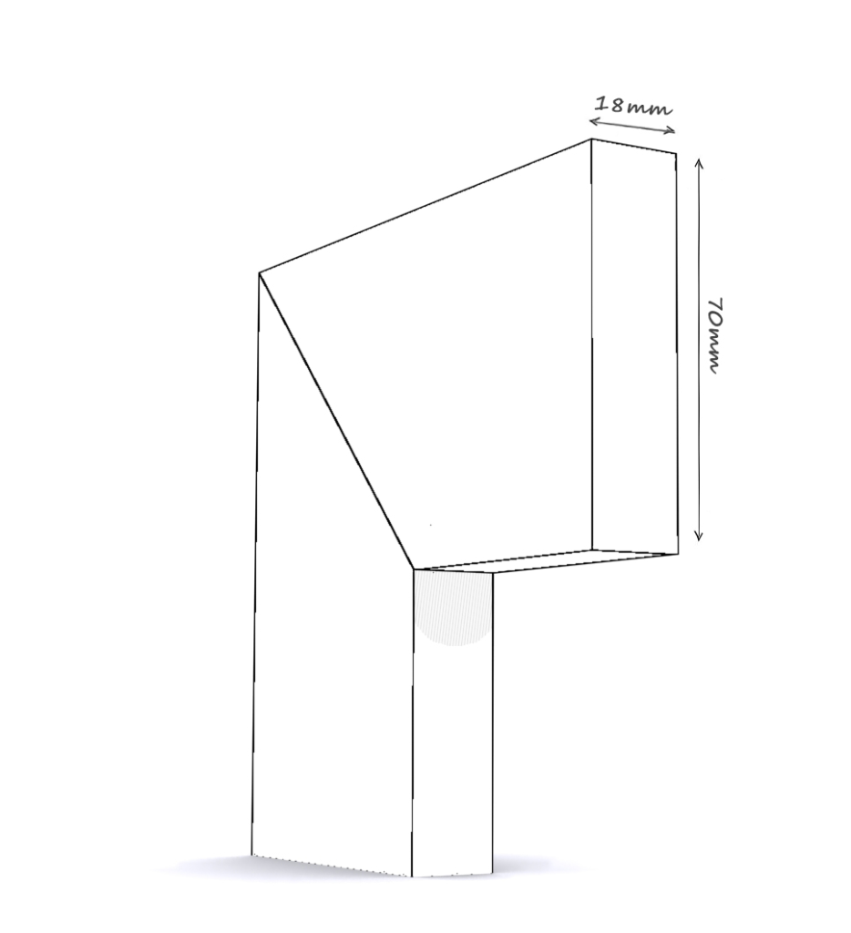 Edging Sample Square Square Architrave Sample - Creative Edge Skirting